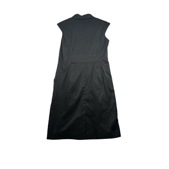 Ann Taylor Dress Womens size 4 Black Stretch Business Casual Sleeveless 2 Pocket - Picture 2 of 6